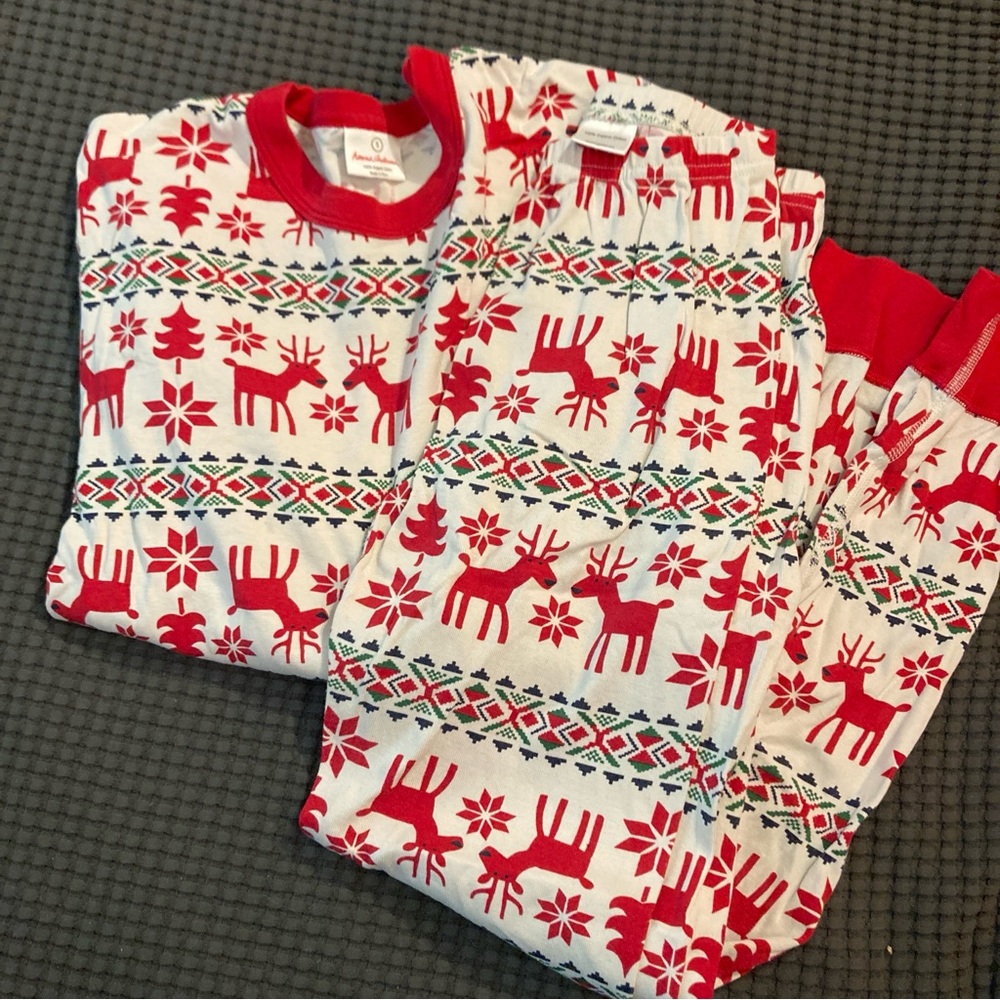 Hanna Andersson Red and White Nordic Christmas Pajamas